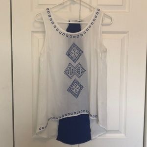 Gorgeous blue and white tank! Perfect condition!